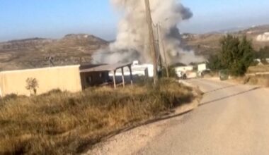 Smoke rises in illegal Israeli settlement after Iranian missile attack | US-Israel war on Iran