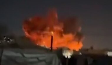 Israeli strike kills two, setting tents ablaze in Gaza humanitarian zone | Gaza