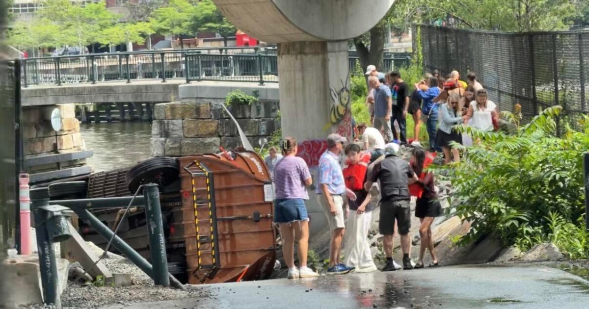 Video shows duck boat flipped over while exiting Charles River in Cambridge, 11 people injured