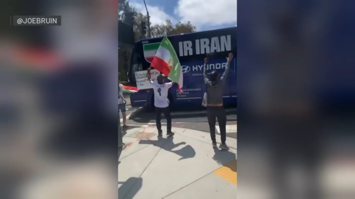 Protests as Iran national team arrives in LA County for World Cup – NBC Los Angeles