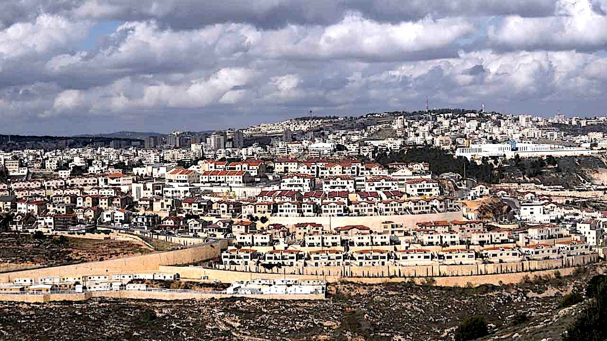 View of West Bank and Jerusalem