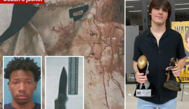 Grisly photos released of Karmelo Anthony’s victim Austin Metcalf’s wound, a bloody coat and murder weapon