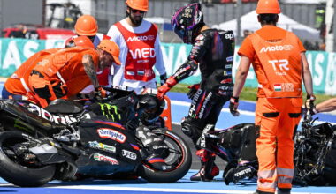 Martin, Bezzecchi crash, 2026 Hungarian MotoGP.