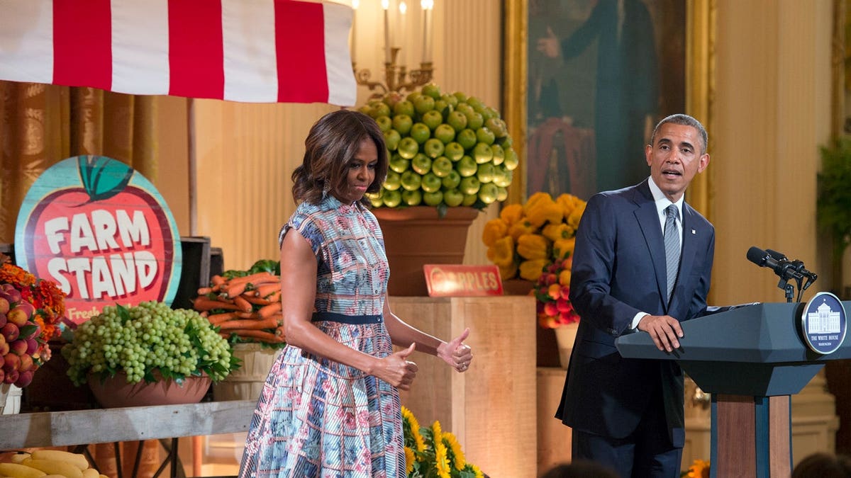 Barack and Michelle Obama healthy eating east room dinner speech