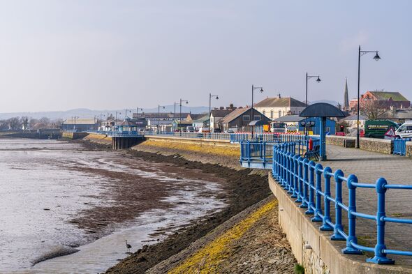 Seafront Promenade at Low Tide in Pwllheli, Gwynedd, Wales Seafront Promenade at Low Tide in Pwllheli, Gwynedd, Wales