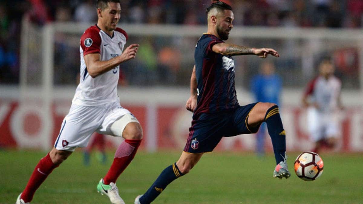 Soccer player Lucas Trejo lost his wife and two children after Venezuela's devastating earthquakes. (Photo credit: FEDERICO PARRA/AFP via Getty Images)