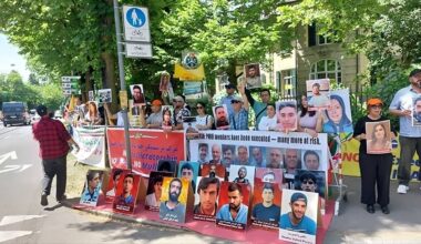 Iranian dissidents demonstrate in Switzerland on May 30, 2026, in a show of solidarity with the nationwide anti-regime uprisings inside Iran