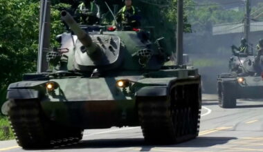 Taiwan begins 5-day military drill with tanks patrolling streets