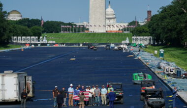 Trump says Reflecting Pool work is done and it's set to be refilled