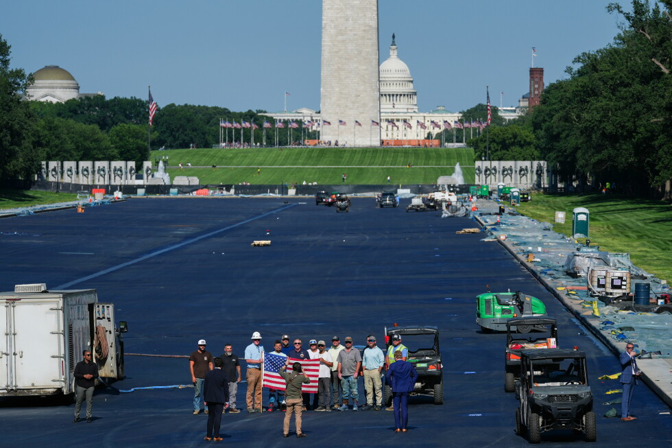 Trump says Reflecting Pool work is done and it's set to be refilled