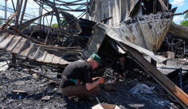 Ukraine says it hit a natural gas plant and satellite centers in Russia