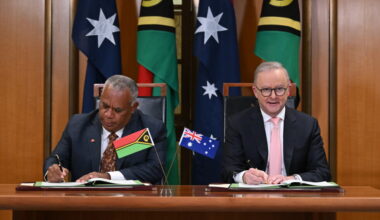 Vanuatu and Australia sign treaty that blocks China military base