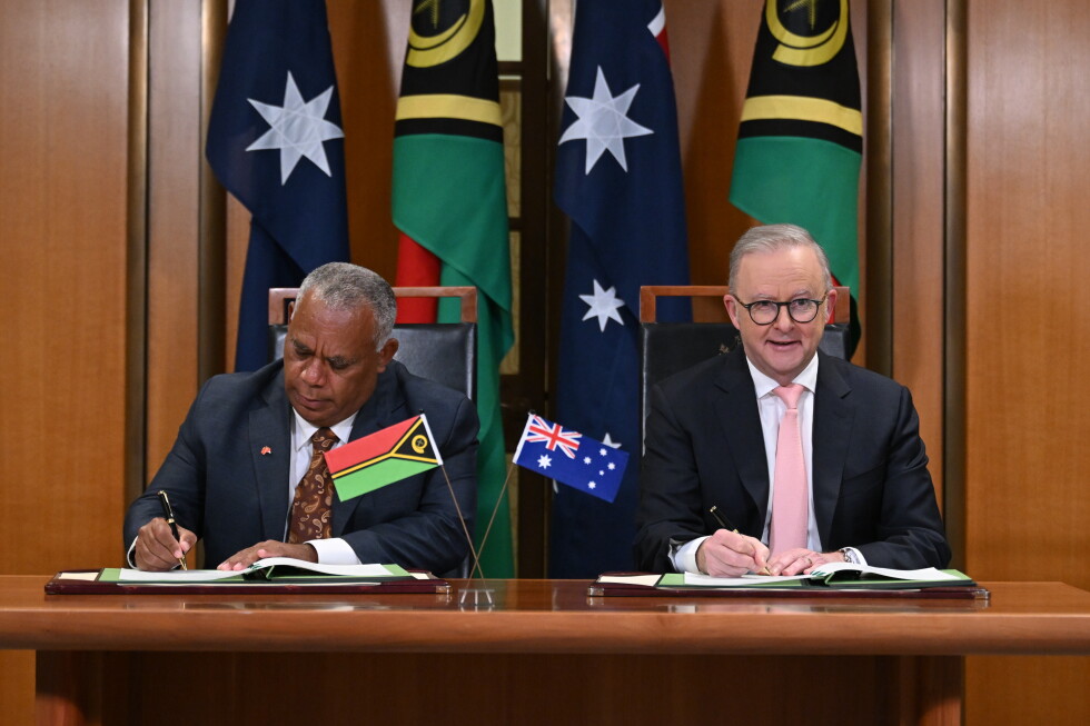 Vanuatu and Australia sign treaty that blocks China military base