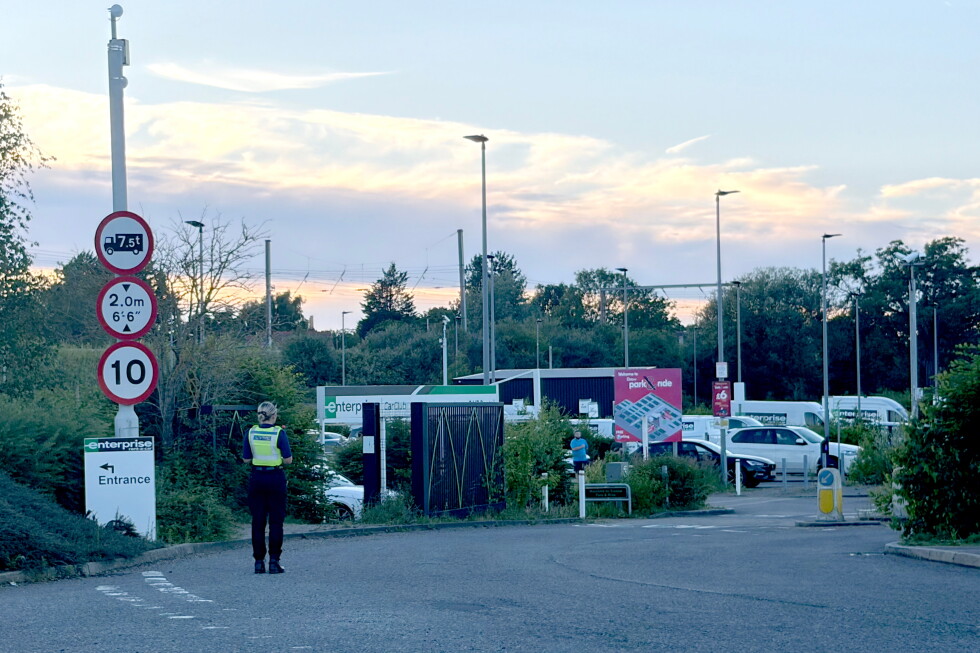 Emergency services respond to a collision of two trains north of London