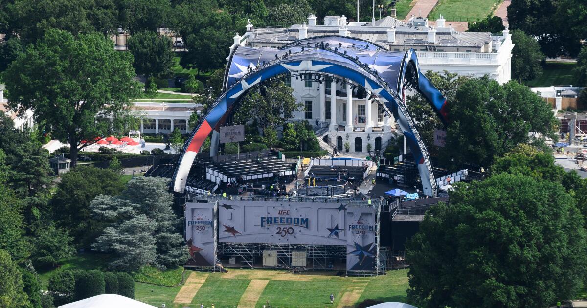 Trump administration is sued over UFC event on White House lawn