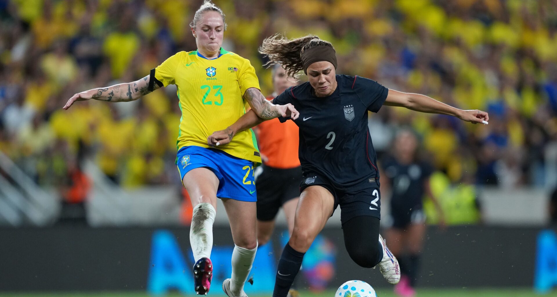 EIGHT red cards shown in chaotic USWNT vs Brazil game as officiating branded a 'complete disgrace'