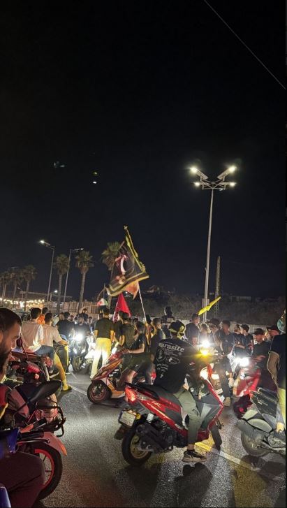 A motorcycle convoy of Hezbollah supporters. (al-Manar, June 27, 2026)