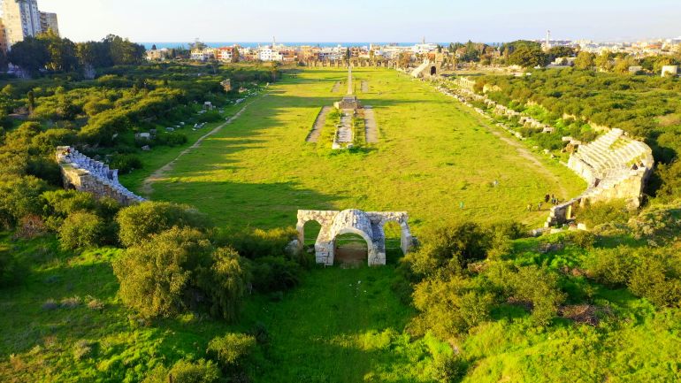 Roman circus/hippodrome, an archaeological site in Tyre, South Governorate, Lebanon