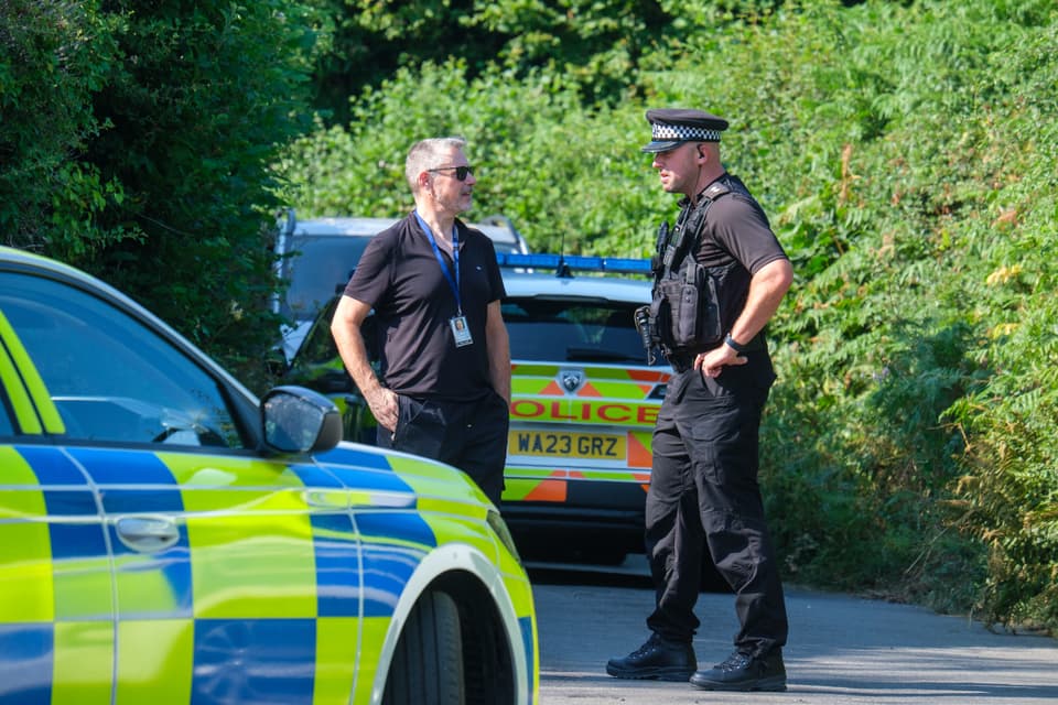 Police outside the house of Ann Widdecombe in Haytor in Dartmoor. Former minister Ann Widdecombe died in a “nasty, horrific attack” and murder detectives have launched a hunt for a “clearly dangerous” white male suspect. Picture date: Friday July 10, 2026.