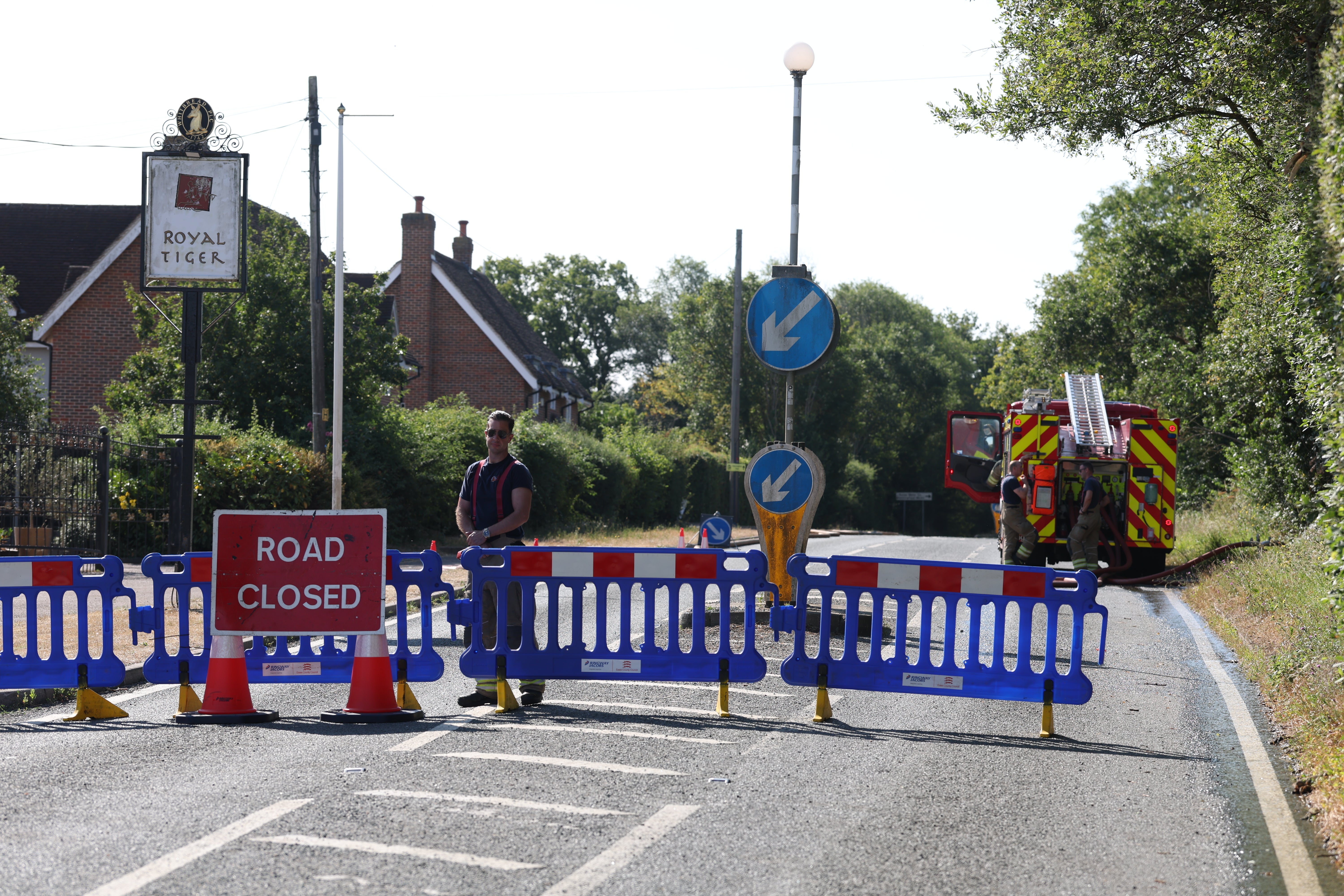 Roads are closed and people are being asked to avoid the area