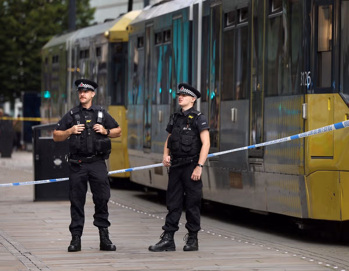 Police on the scene on Market Street