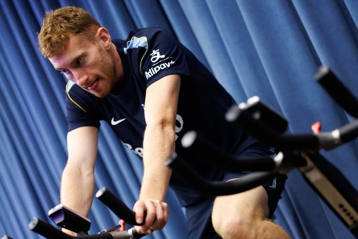 Dejan Kulusevski was back in the gym as the Tottenham players returned for pre-season at Hotspur Way