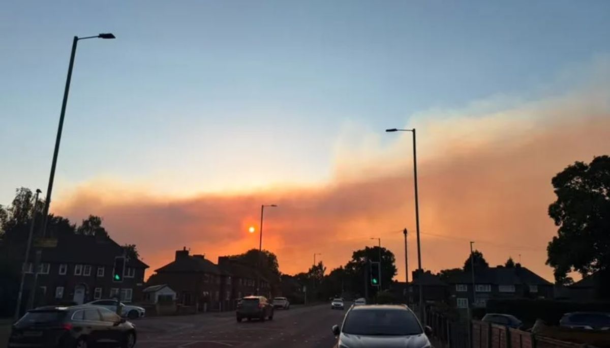 Smoke seen over Northern Moor