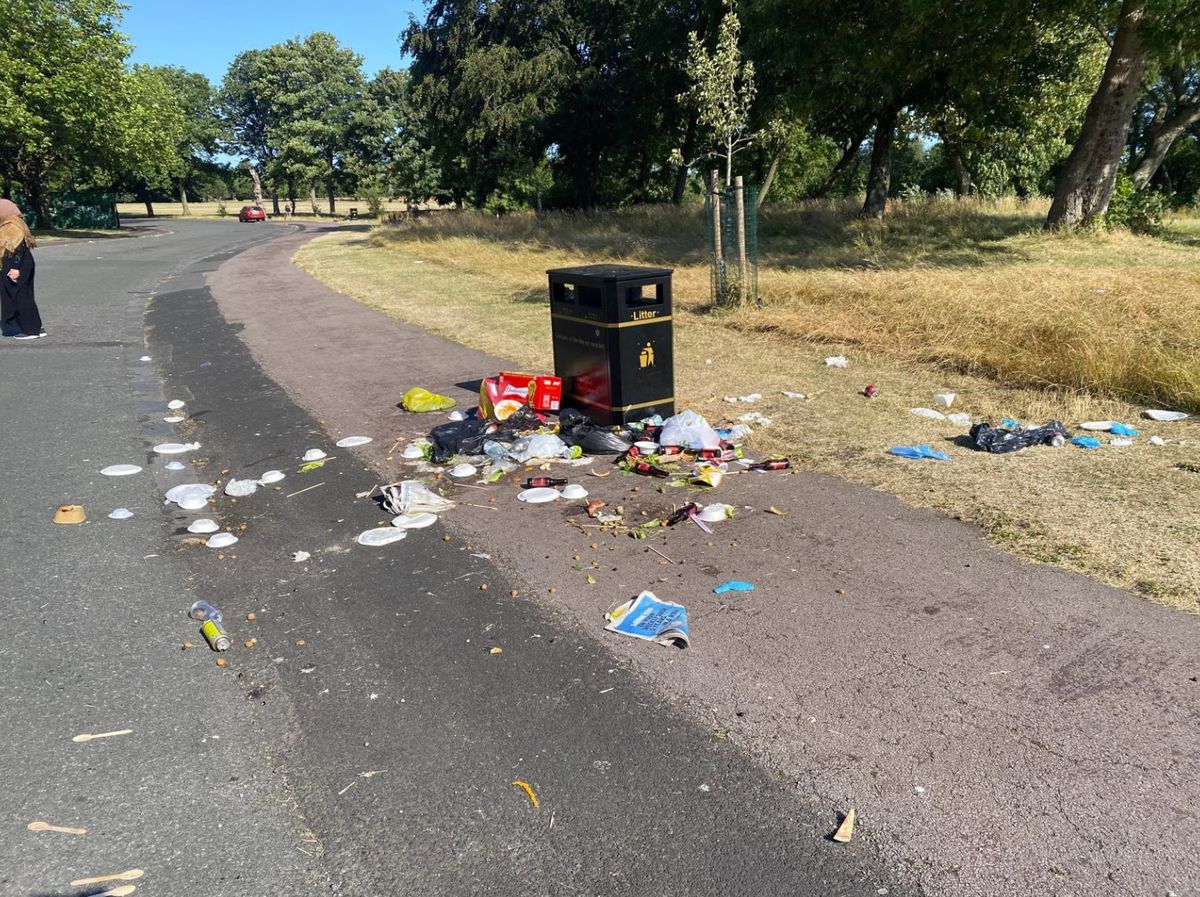 These images were taken by Cllr Steve Radford and show the grim state of Newsham Park after another weekend of hot weather 