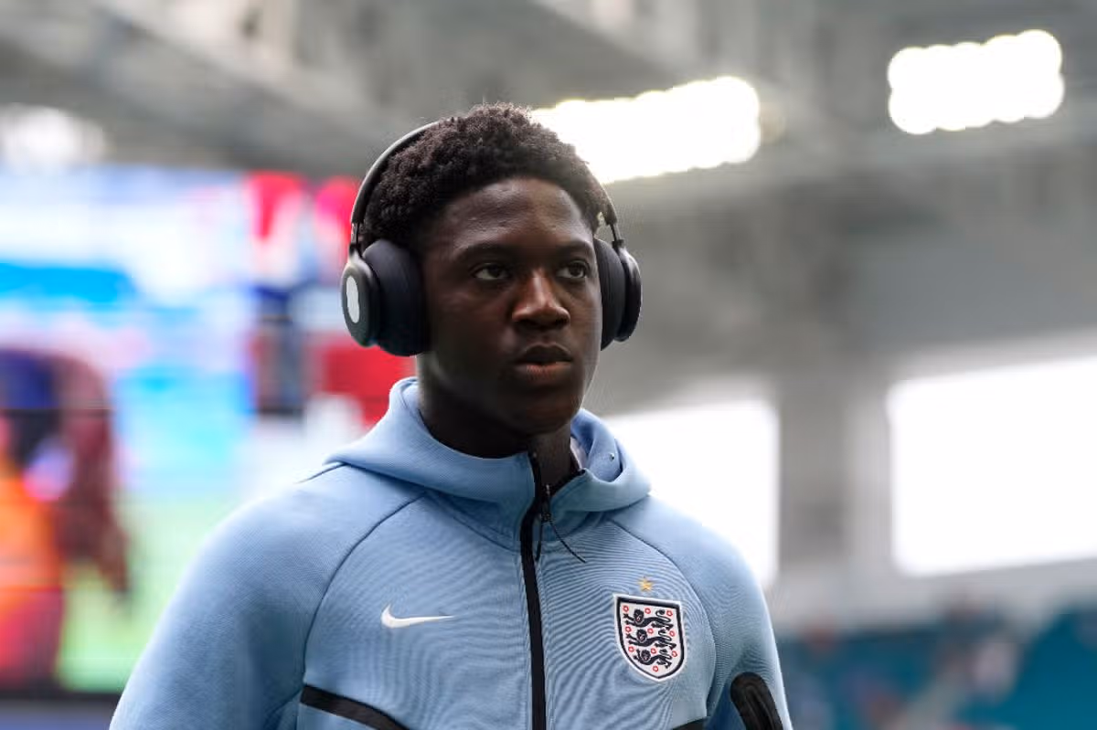 Kobbie Mainoo during the FIFA World Cup 2026 Quarter Final match between Norway and England. 