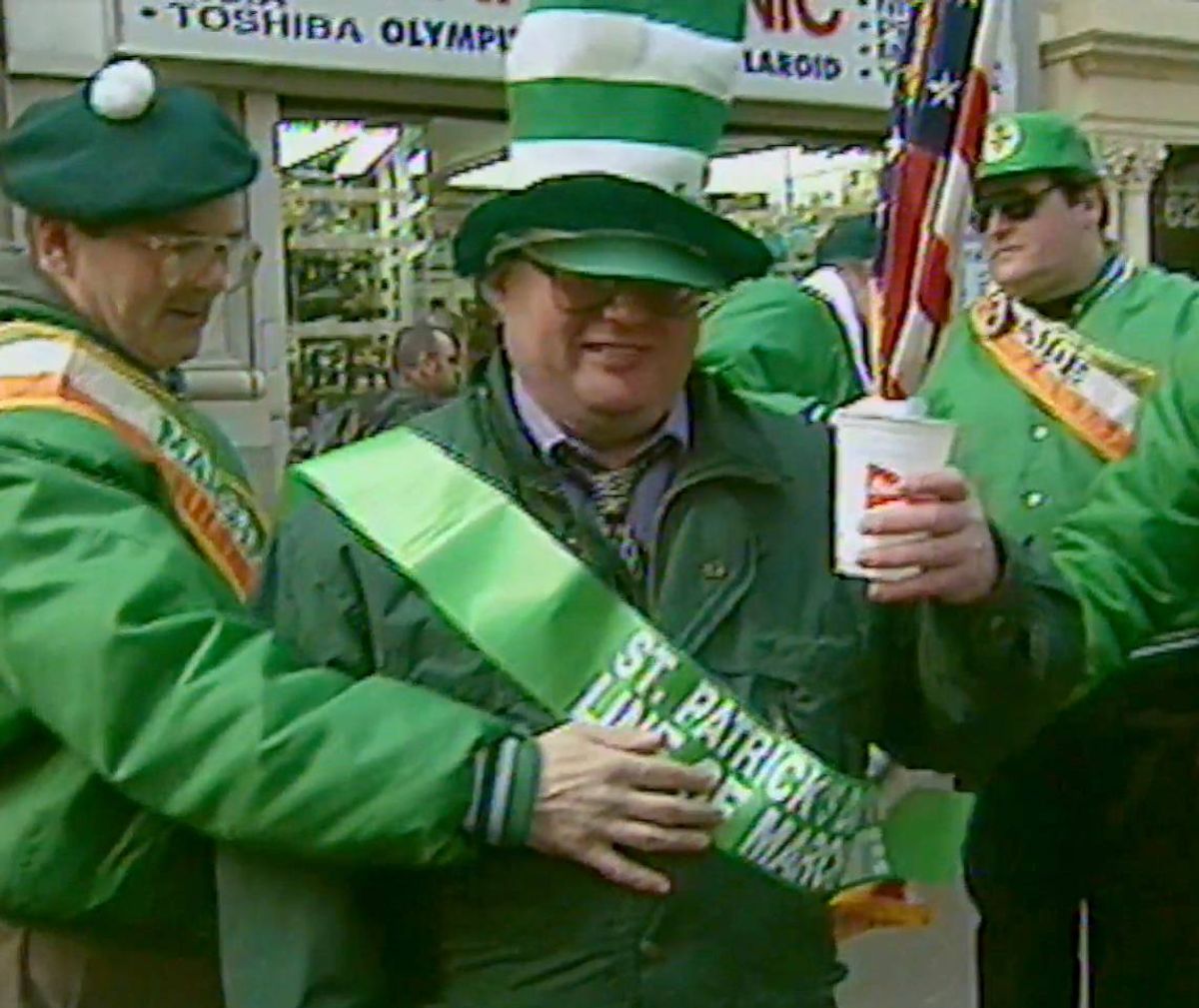 Peter celebrating St. Patrick's Day in New York in 1996