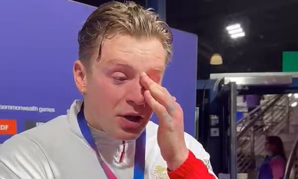 Adam Peaty in tears