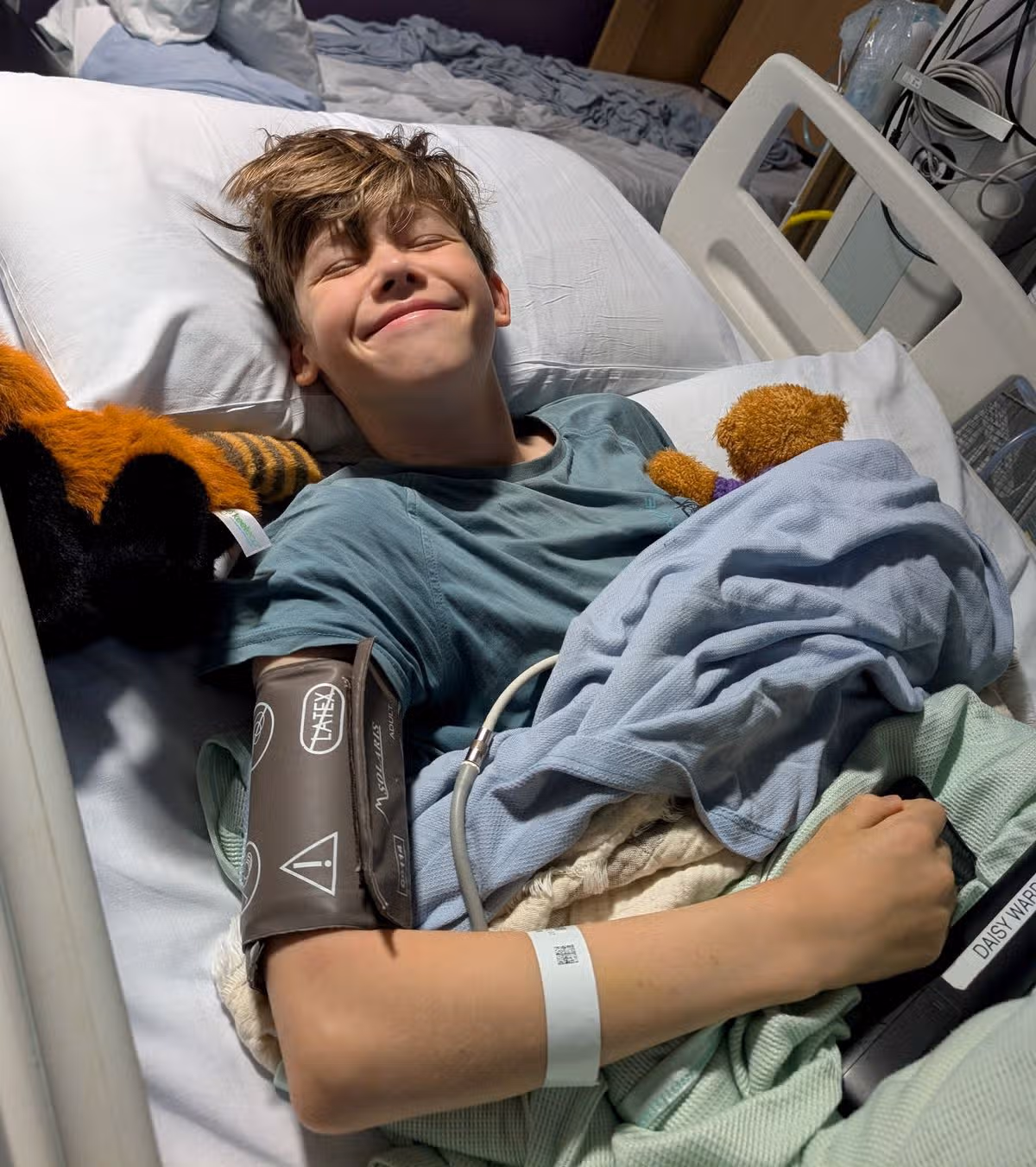 Ruben was in hospital for weeks