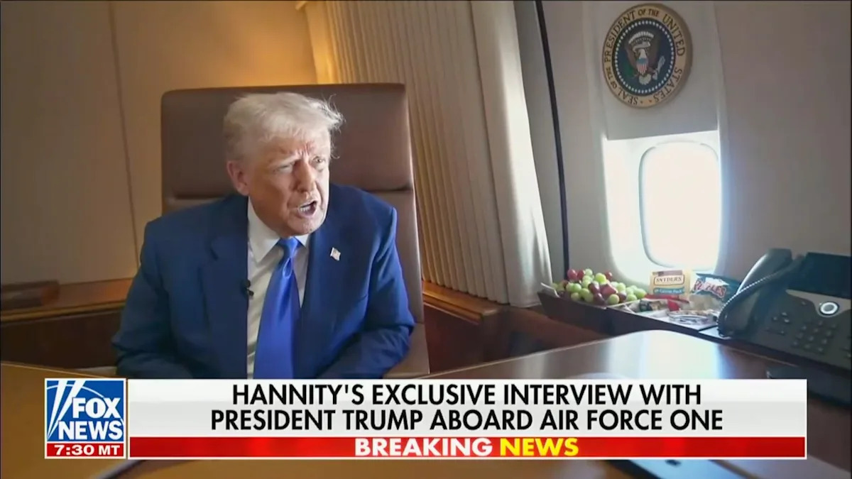 Social Media Mocks Phony Collection of Books on New Air Force One, Including Ones Labeled ‘Library’