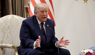 Trump talks Greenland at NATO, says U.S. could pull troops from Europe