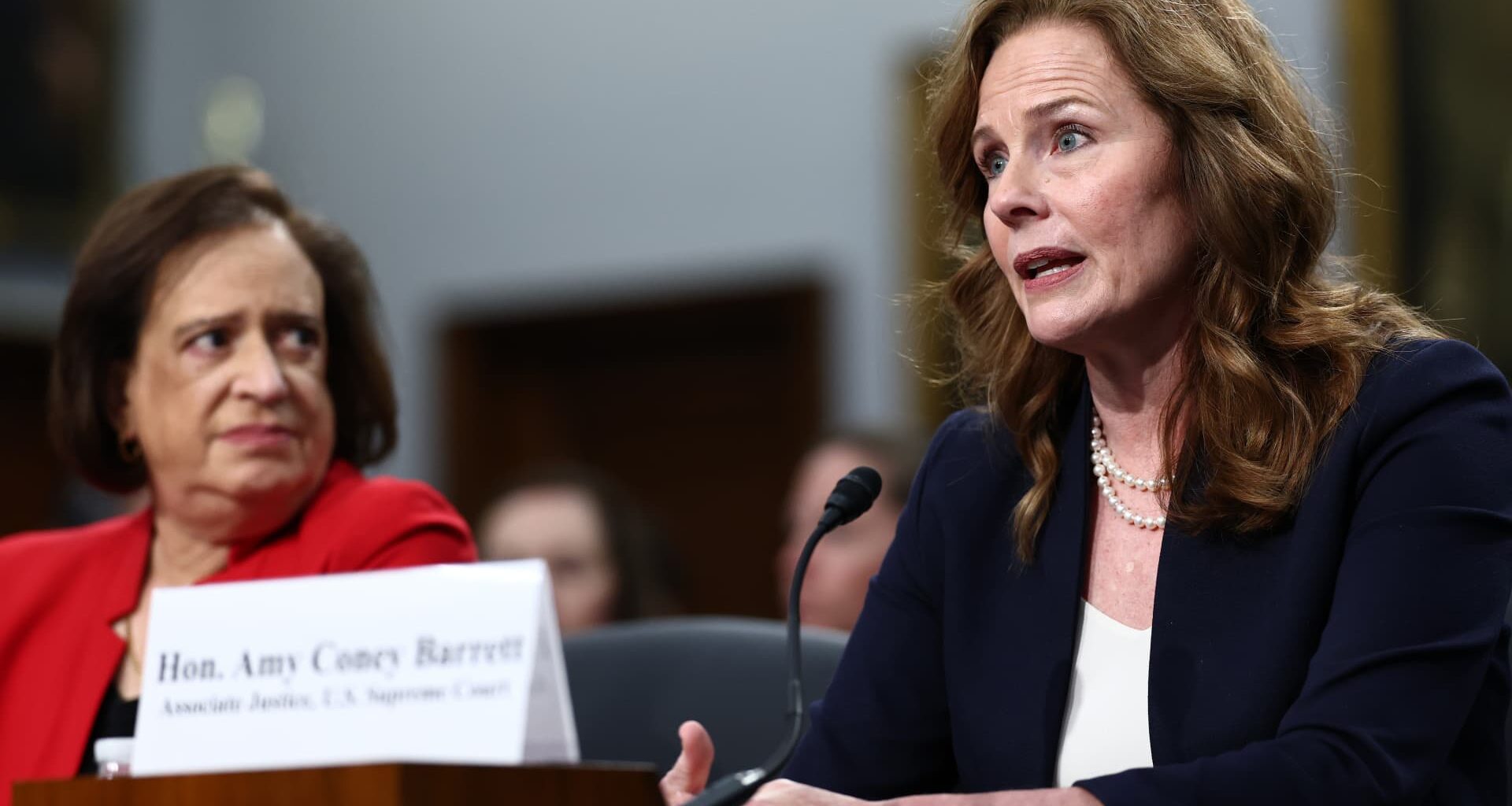 Supreme Court Justice Barrett says 'the threat level is really high'
