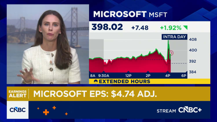 Microsoft shares pop on revenue beat