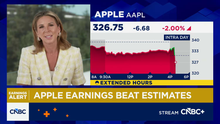 Apple shares slip in extended trading despite earnings beat