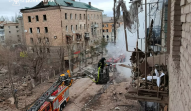 Destruction in the city of Sloviansk after a Russian attack earlier this year.