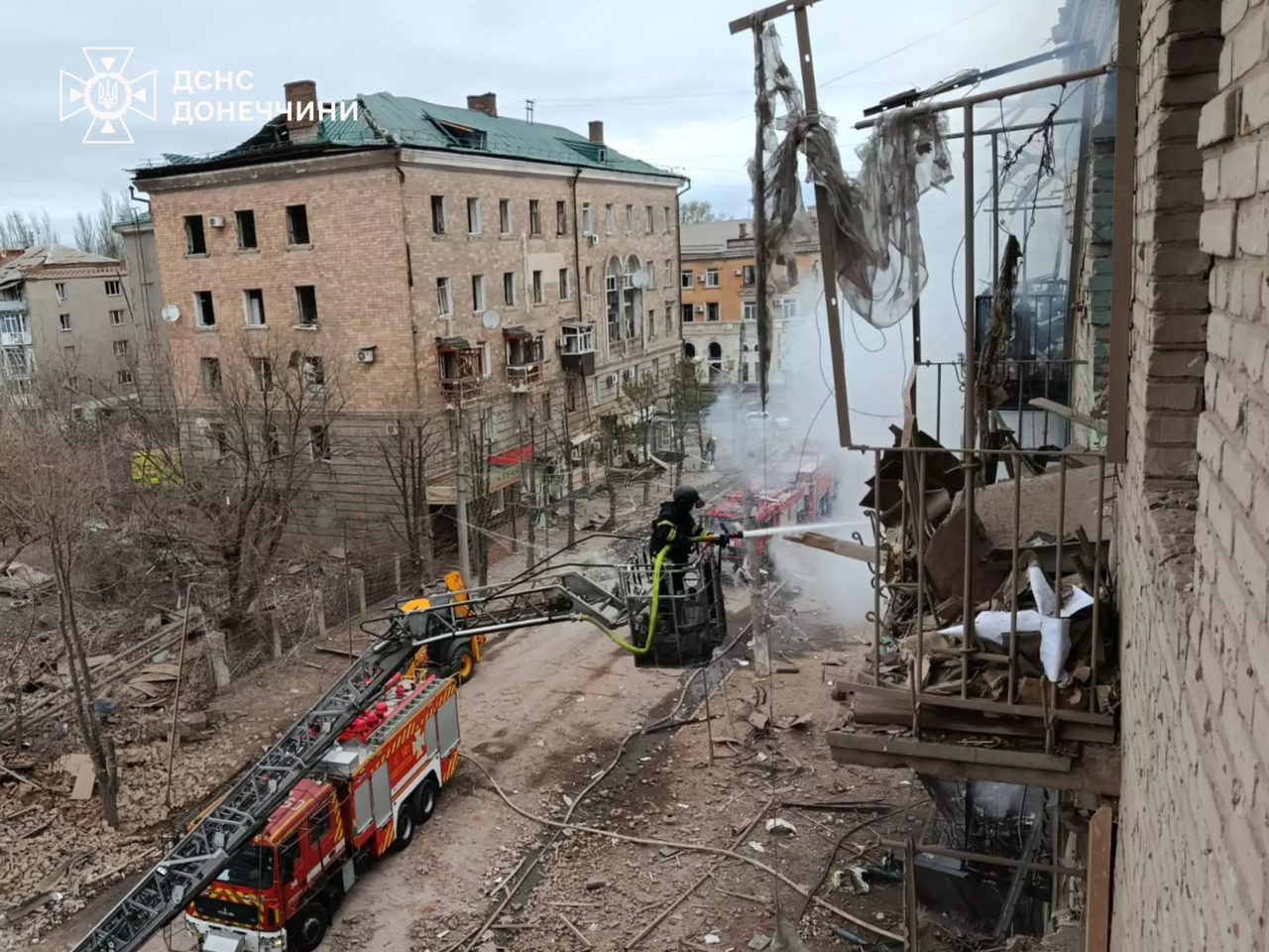 Destruction in the city of Sloviansk after a Russian attack earlier this year.