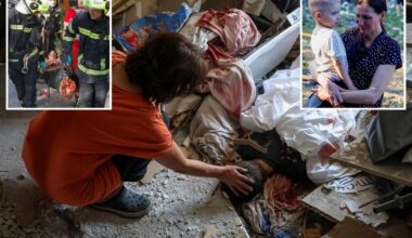 Gut-wrenching images show children killed in massive Russian airstrike on Kyiv