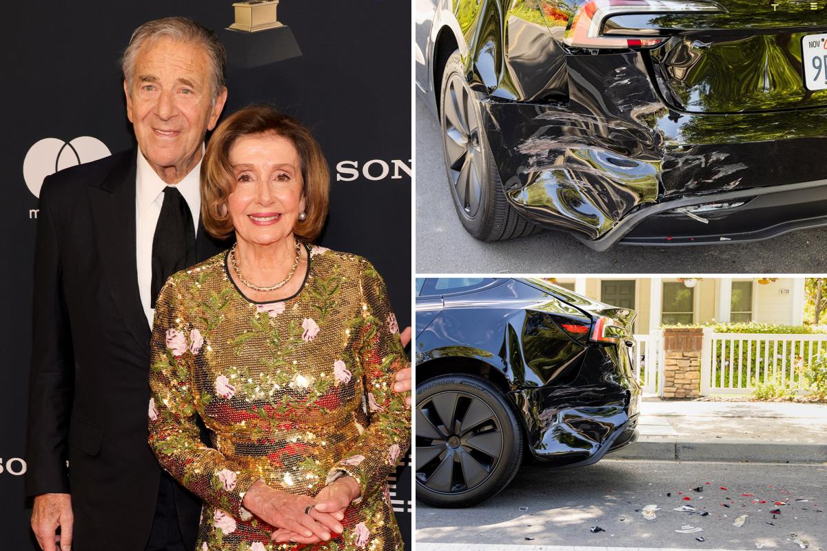 Pictures show aftermath of Paul Pelosi alleged hit-and-run crash