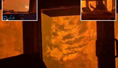 Apocalyptic video shows wildfire flames surrounding train in Canada: 'This could potentially overtake us'
