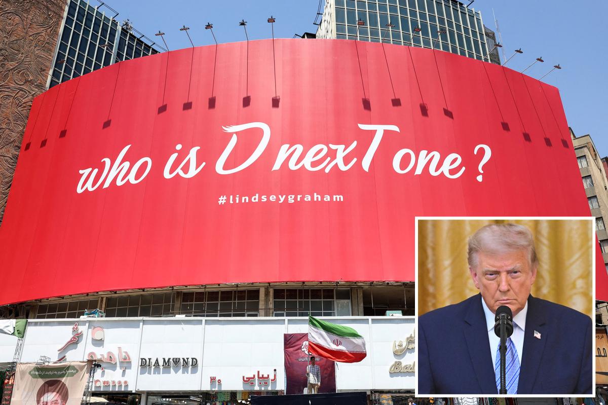 New Iranian billboard threatens Trump is 'next one' after death of regime critic Lindsey Graham
