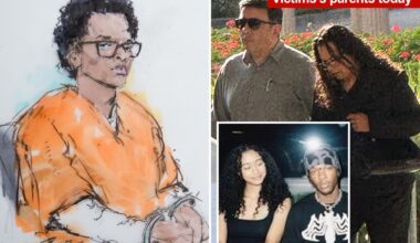 Celeste Rivas decapitated body photos displayed at D4vd murder trial, parents look on