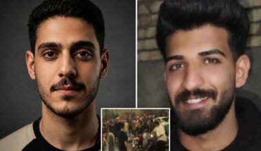 'Dishonorable!' Crowd yells as Iran holds public hanging for two protesters at site of anti-regime rally