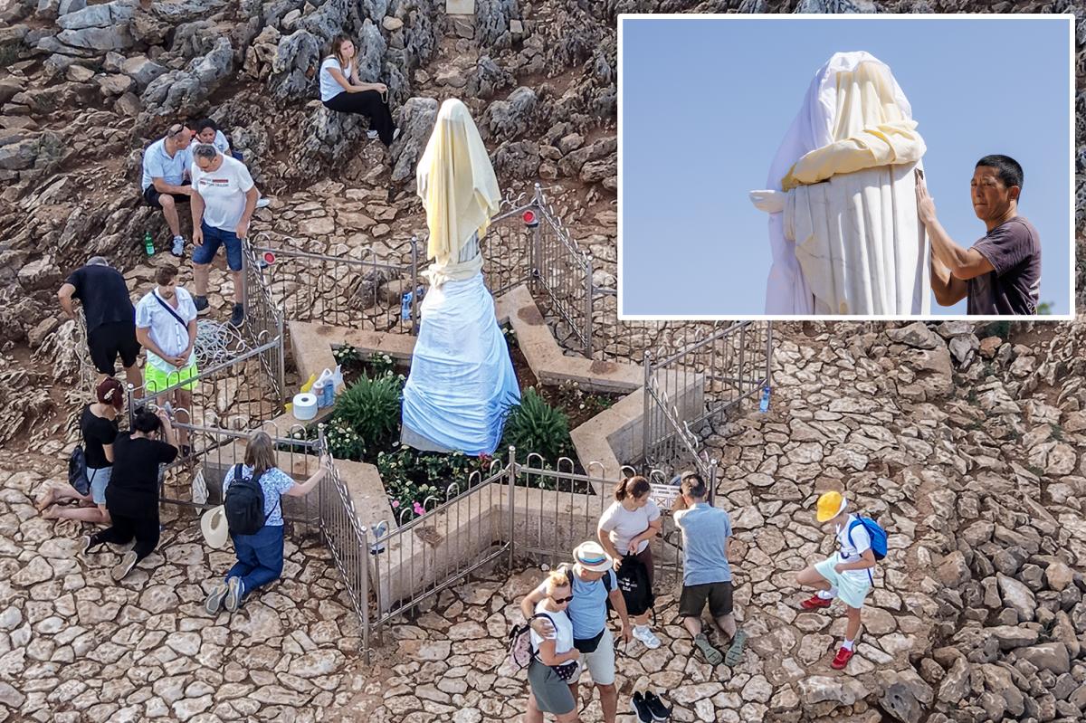 Virgin Mary statue defaced and set on fire at world-famous Catholic pilgrimage site