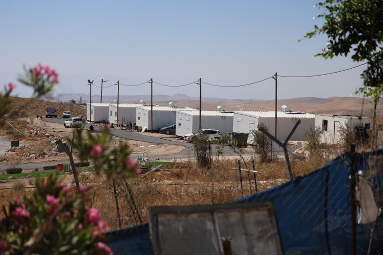 The extension of the illegal Israeli settlement of Carmel lies right next to Umm al-Khair