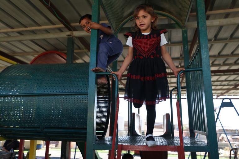The Palestinian children in Umm al-Khair say they’re fearful of the Israeli settlers