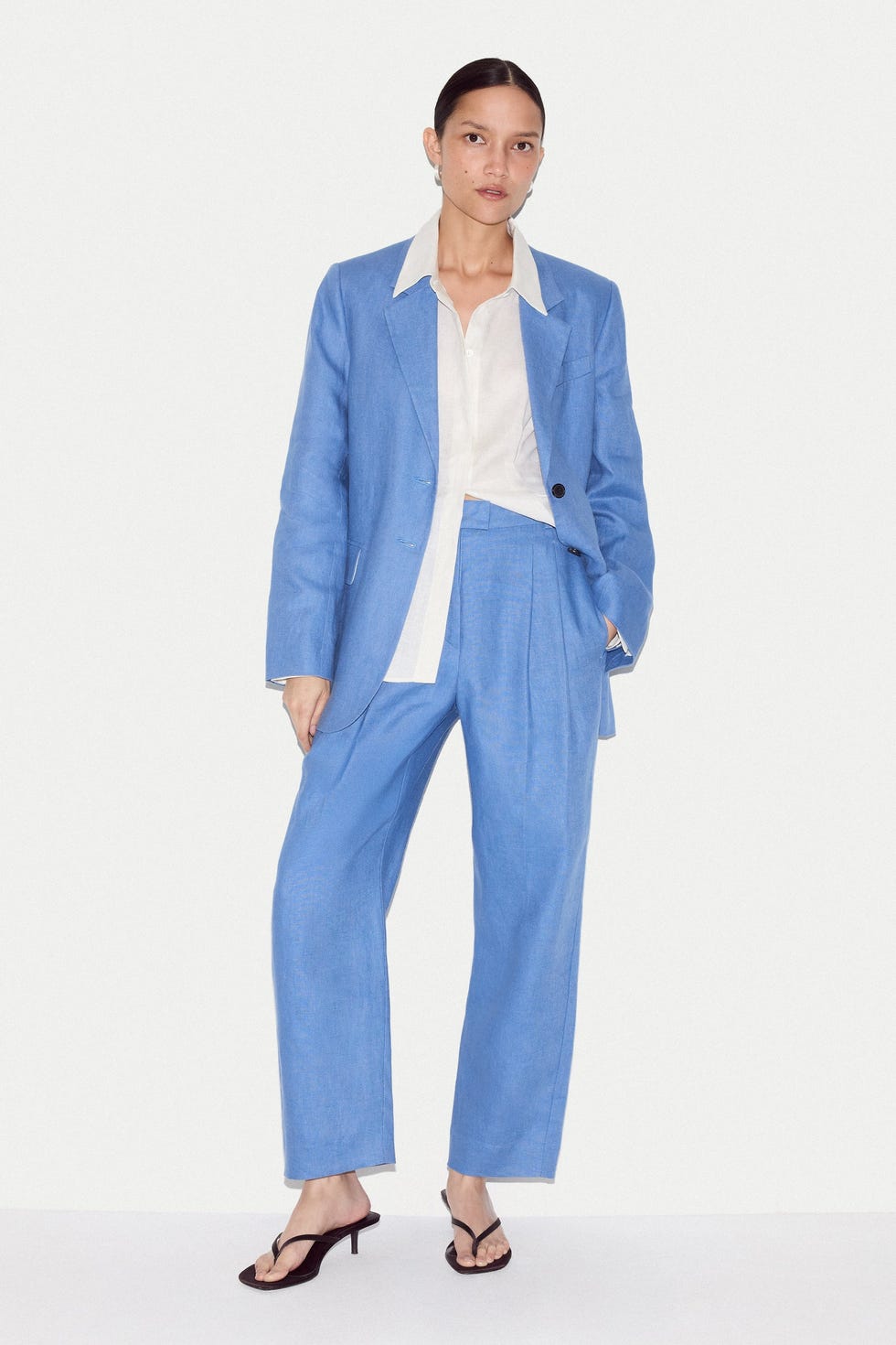 Linen Notch Lapel Blazer Linen Notch Lapel Blazer