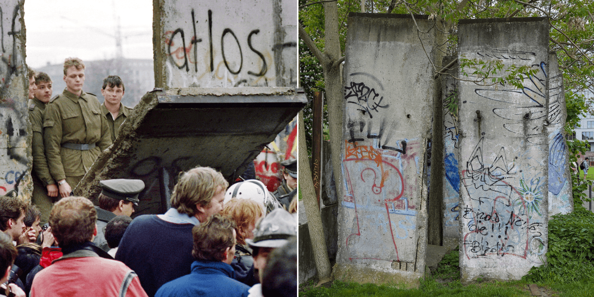 Neighbour row as homeowner reported to council after erecting section of Berlin Wall in his garden